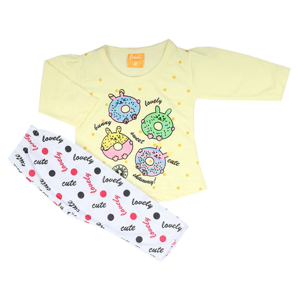 Newborn Girls Full Sleeves Suit - Lemon, Newborn Girls Sets & Suits, Chase Value, Chase Value