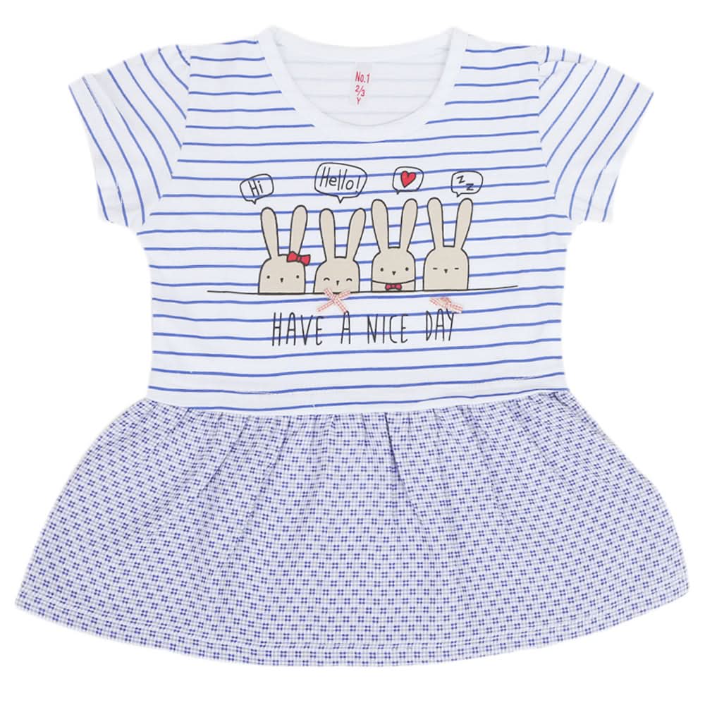 Girls Half Sleeves T-Shirt - Blue, Kids, Girls T-Shirts, Chase Value, Chase Value