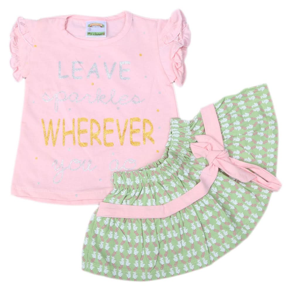 Newborn Girls 2pcs Suit - Pink, Kids, NB Girls Sets And Suits, Chase Value, Chase Value