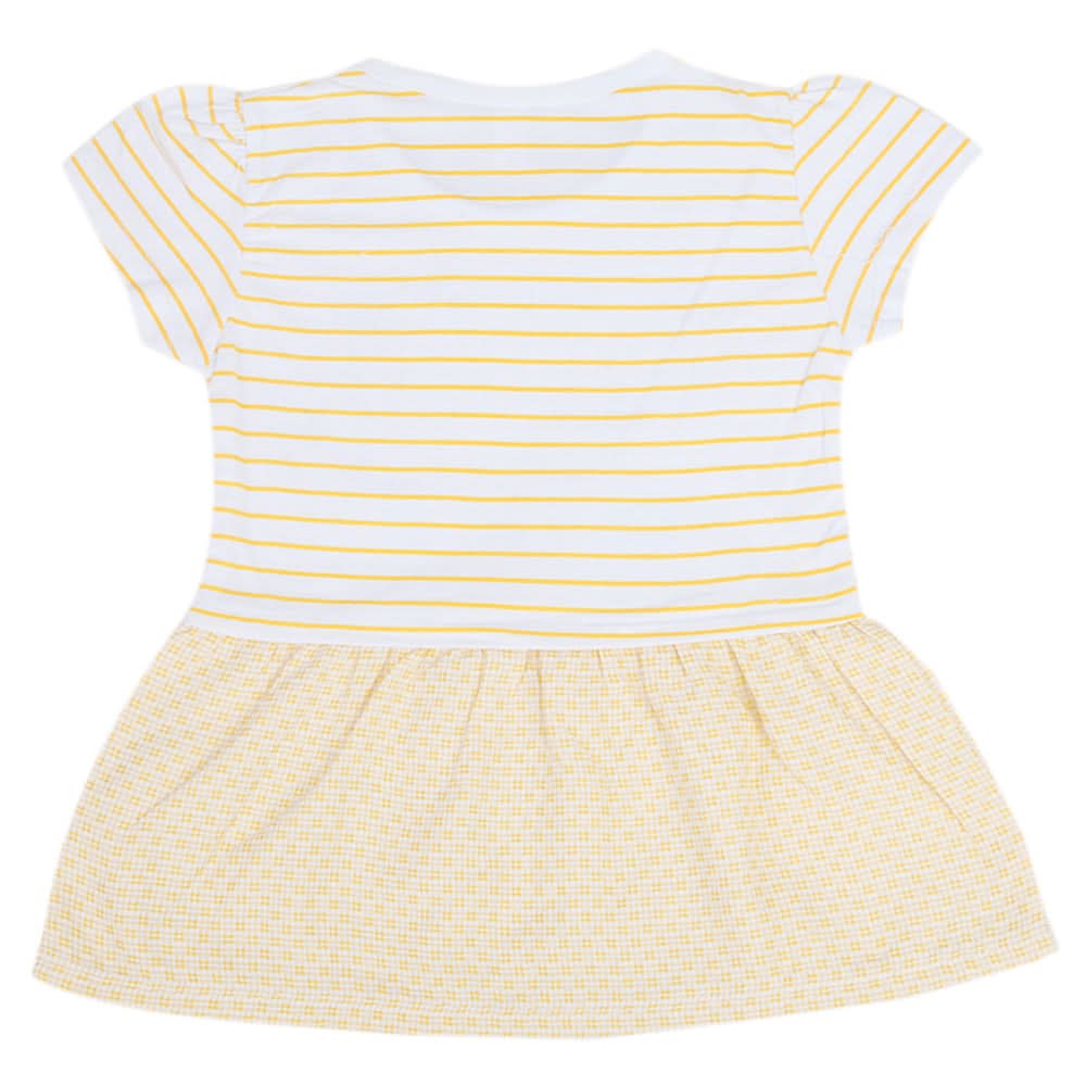 Girls Half Sleeves T-Shirt - Yellow, Kids, Girls T-Shirts, Chase Value, Chase Value
