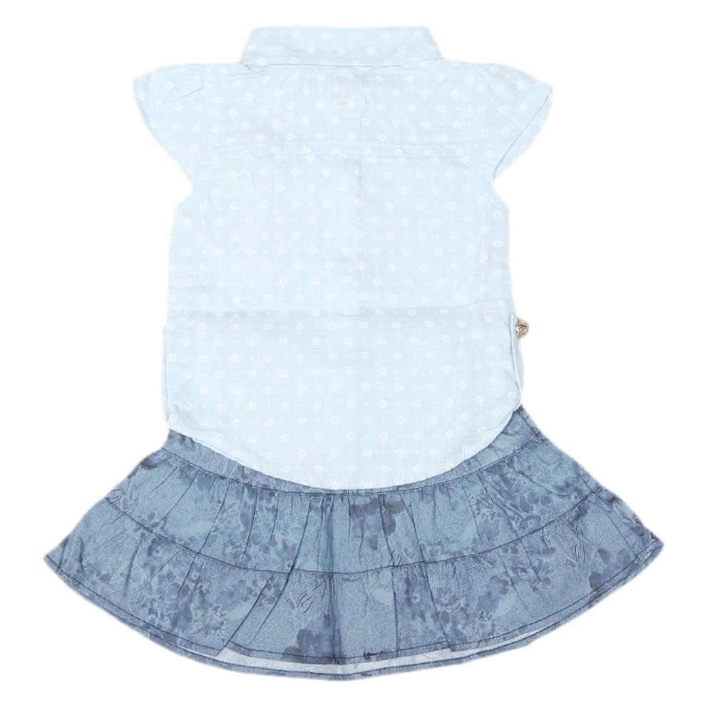 Newborn Girls 2pcs Suit - L-blue, Kids, NB Girls Sets And Suits, Chase Value, Chase Value
