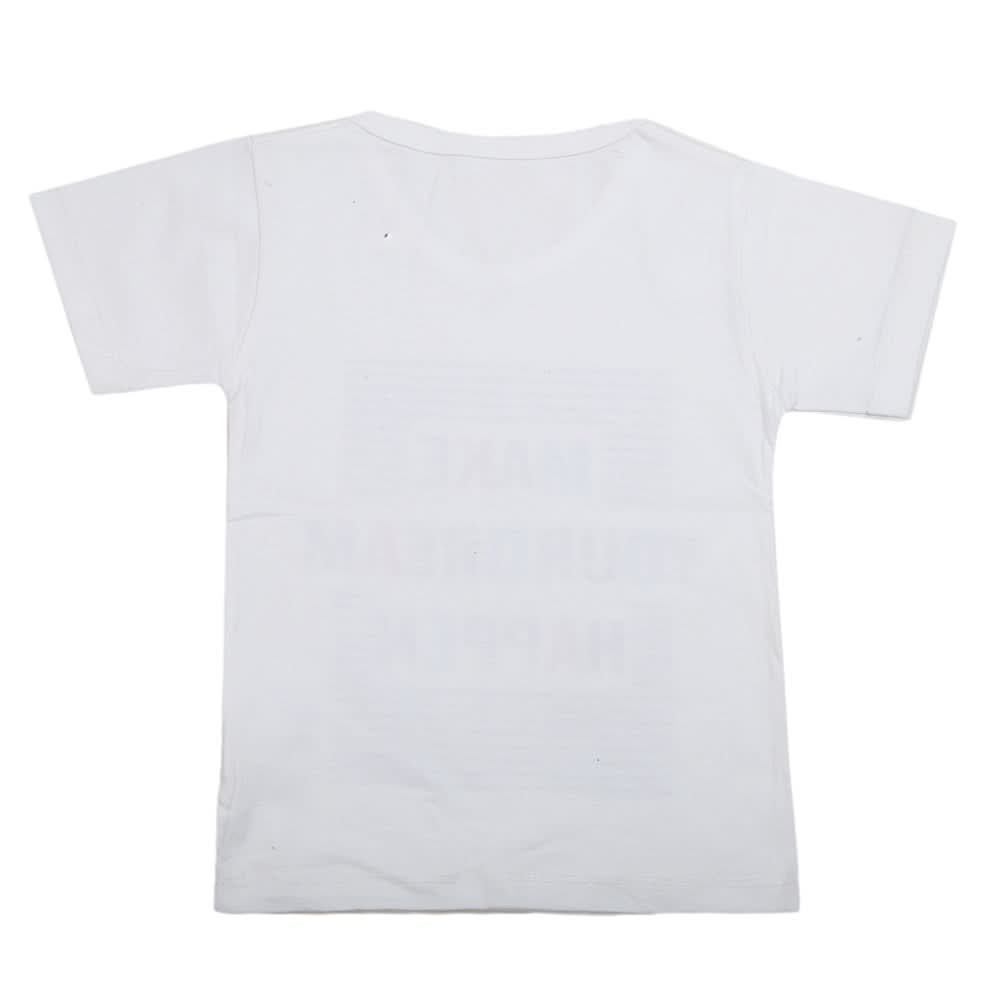 Boys Half Sleeves T-Shirt  - White, Kids, Boys T-Shirts, Chase Value, Chase Value
