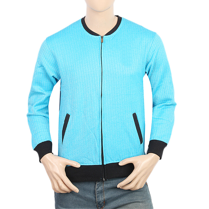 Men's Fleece Zip Jacket - Sky Blue, Men, Jackets and Hoodies, Chase Value, Chase Value