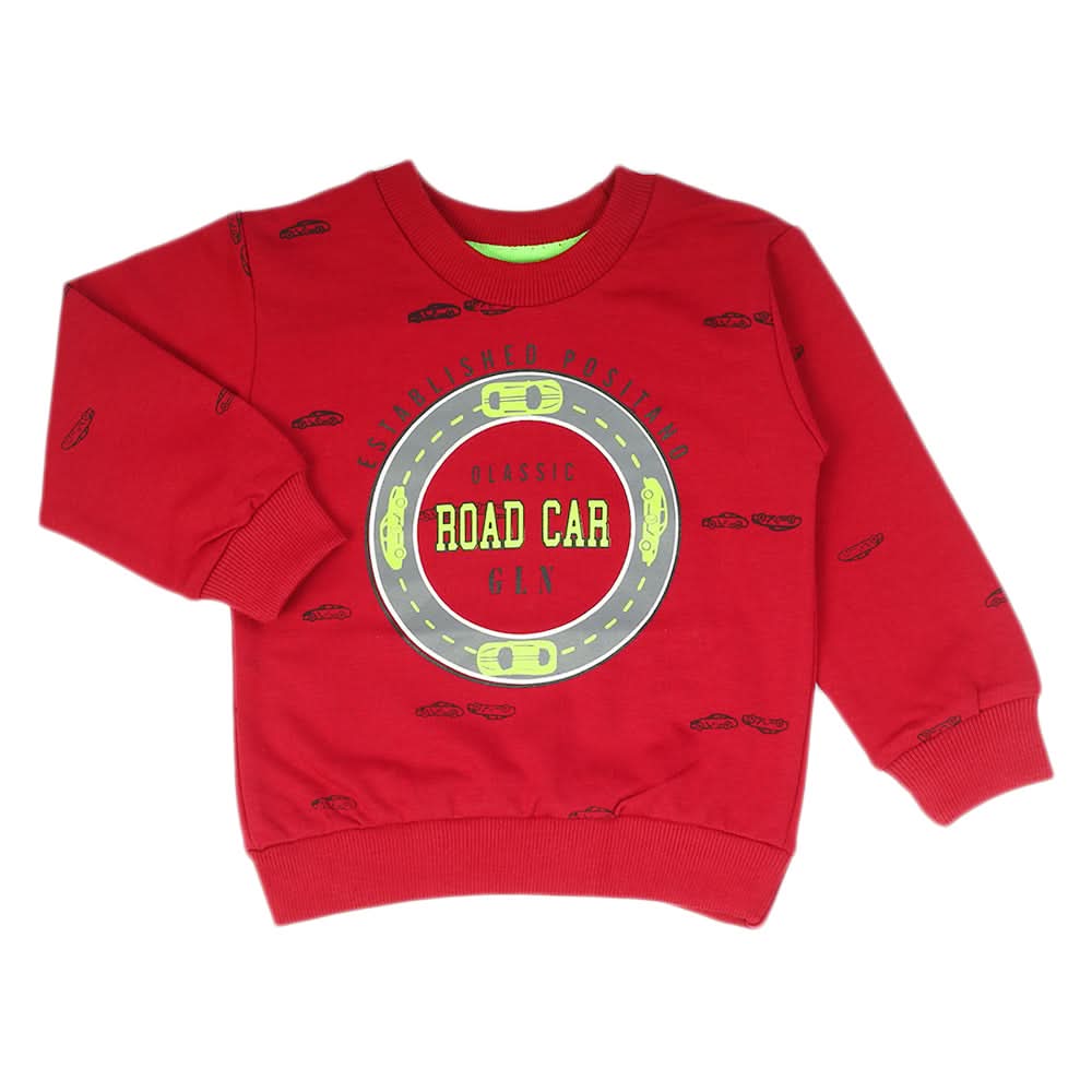 Boys Terry Sweat Shirt - Maroon, Boys Hoodies & Sweat Shirts, Chase Value, Chase Value