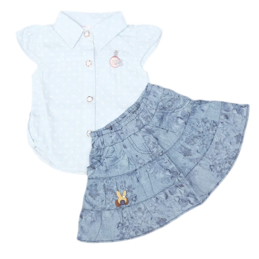 Newborn Girls 2pcs Suit - Cyan, Kids, NB Girls Sets And Suits, Chase Value, Chase Value
