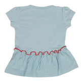Girls Half Sleeves T-Shirt - Steel Blue, Kids, Girls T-Shirts, Chase Value, Chase Value