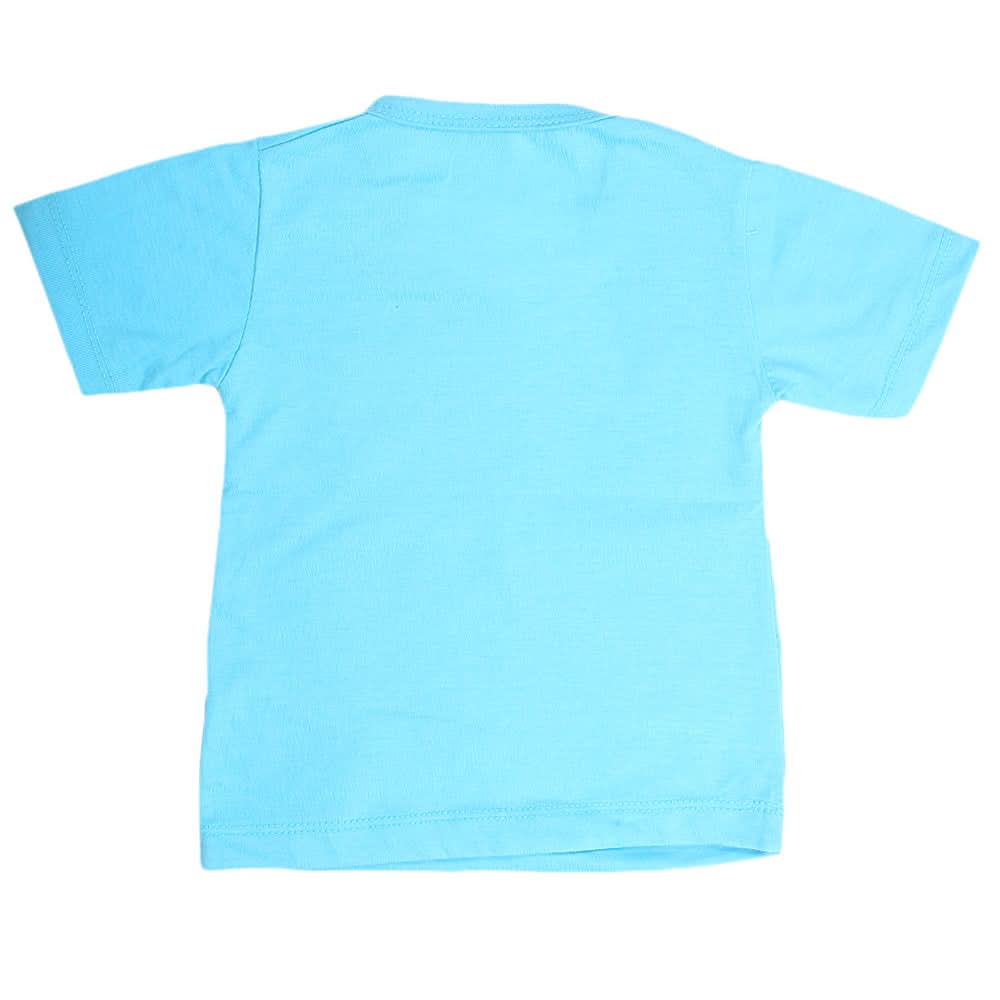 Boys Half Sleeves T-Shirt  - Steel-Blue, Kids, Boys T-Shirts, Chase Value, Chase Value
