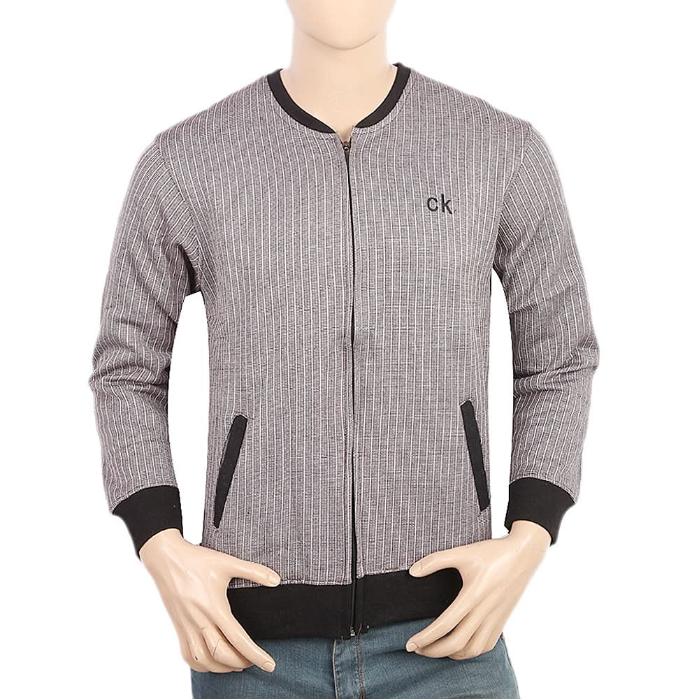 Men's Fleece Zip Jacket - Dark Brown, Men, Jackets and Hoodies, Chase Value, Chase Value