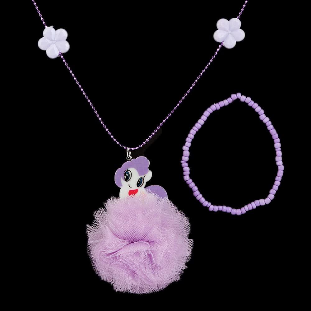 Girls Locket & Bracelet Set - Purple, Kids, Jewellery Sets, Chase Value, Chase Value