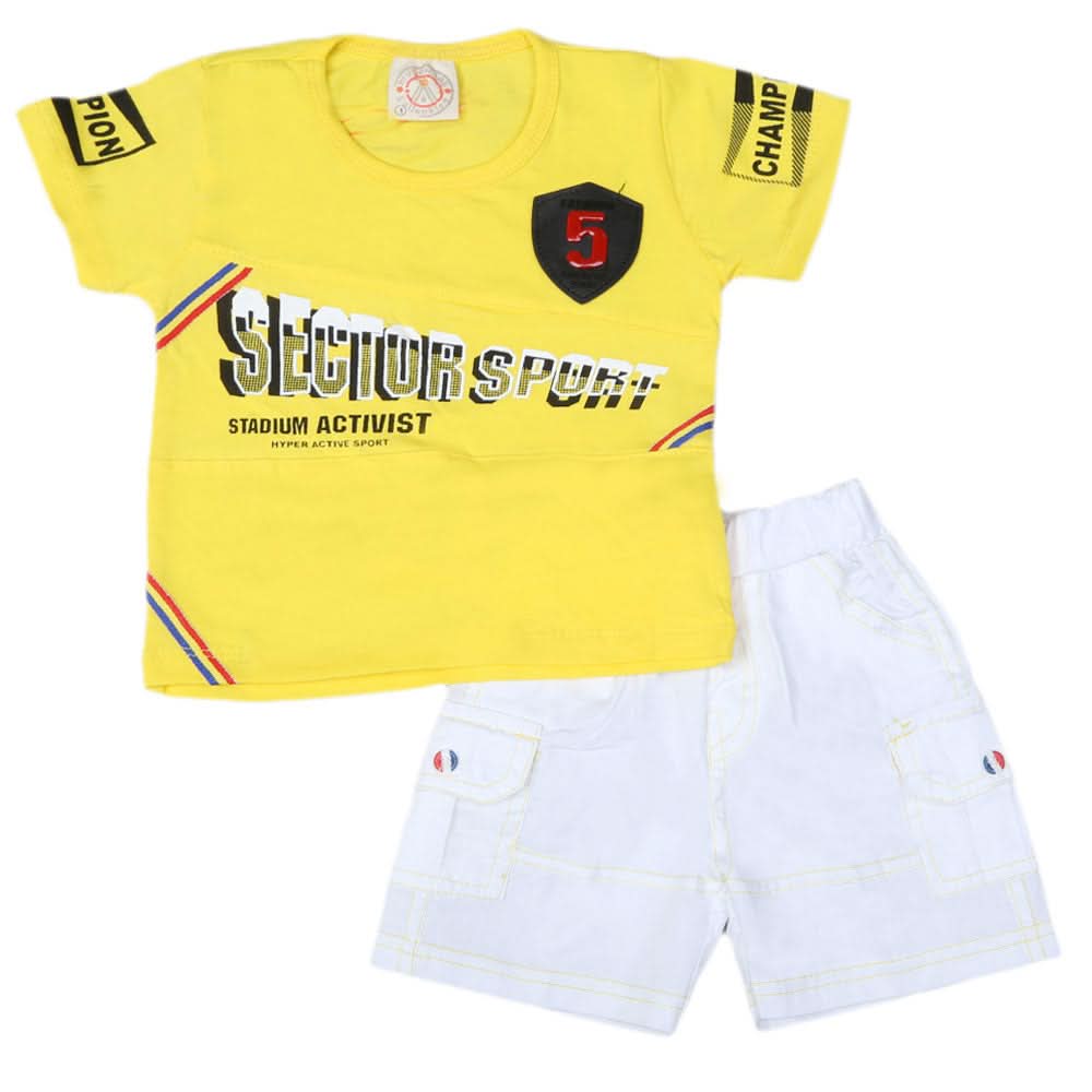 Newborn boys 2pcs Suit - Yellow, Kids, NB Boys Sets And Suits, Chase Value, Chase Value