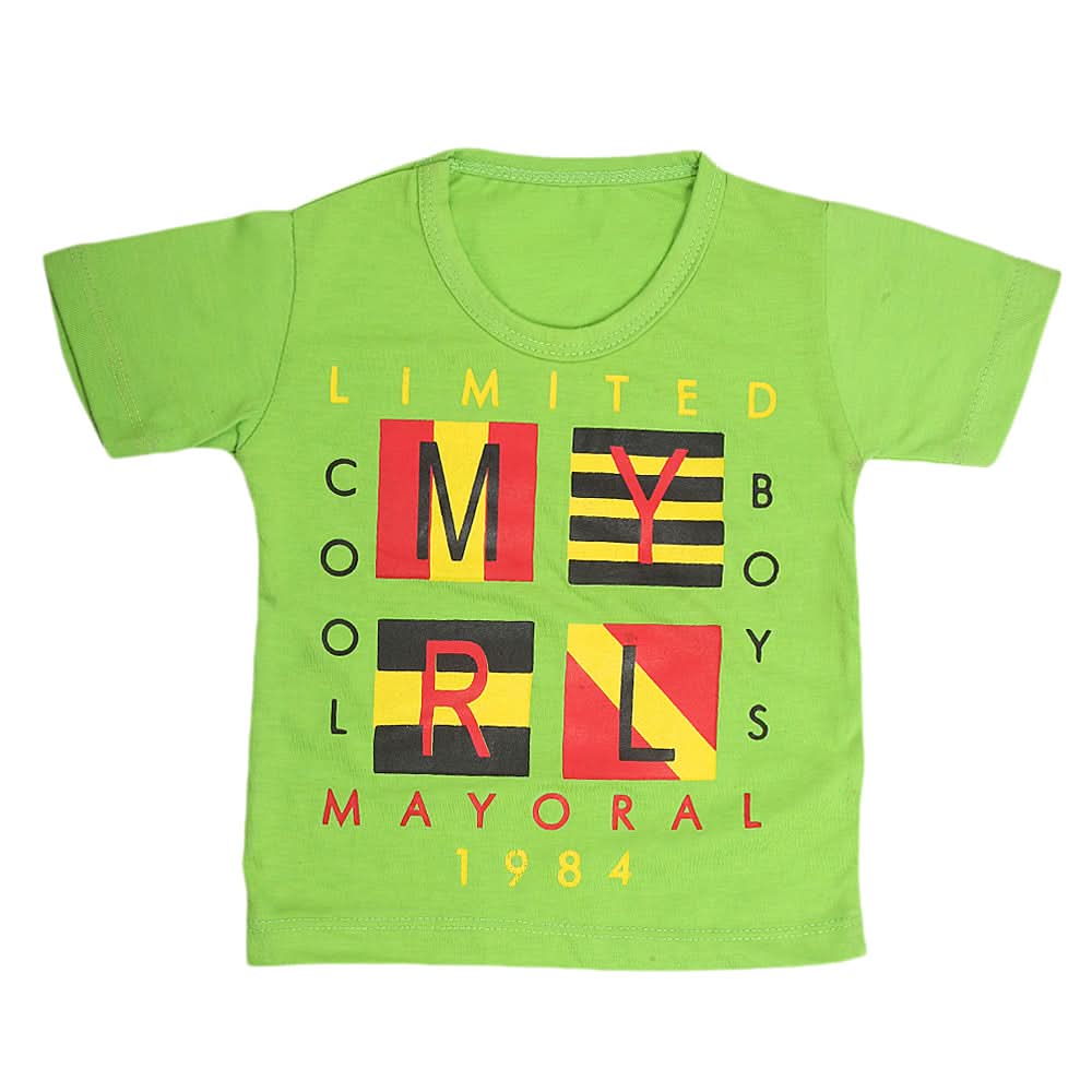 Boys Half Sleeves T-Shirt  - Green, Kids, Boys T-Shirts, Chase Value, Chase Value