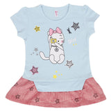 Girls Half Sleeves T-Shirt - Blue, Kids, Girls T-Shirts, Chase Value, Chase Value