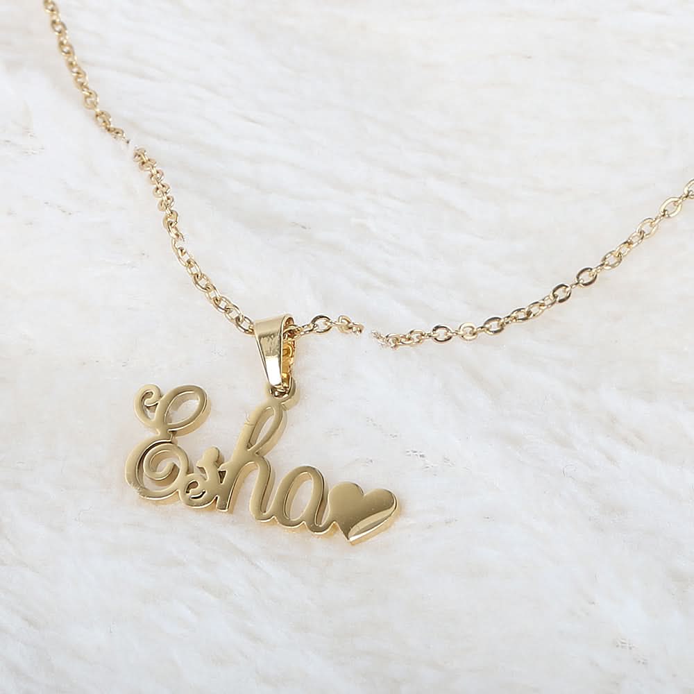Name Locket Chain - Golden - (Esha), Women, Chains & Lockets, Chase Value, Chase Value