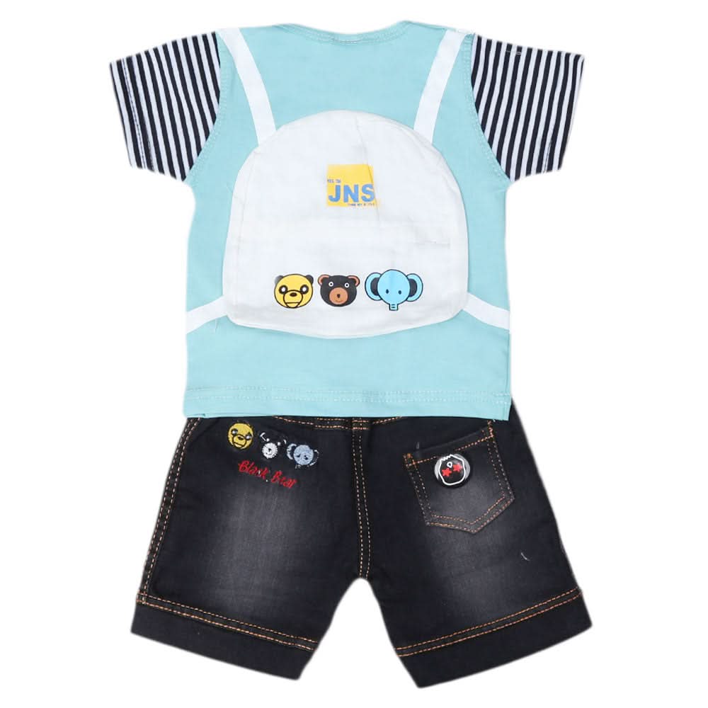 Newborn boys 2pcs Suit - cyan, Kids, NB Boys Sets And Suits, Chase Value, Chase Value