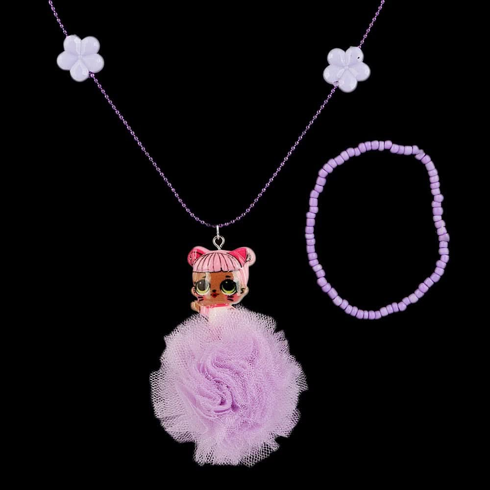 Girls Locket & Bracelet Set - Purple, Kids, Jewellery Sets, Chase Value, Chase Value