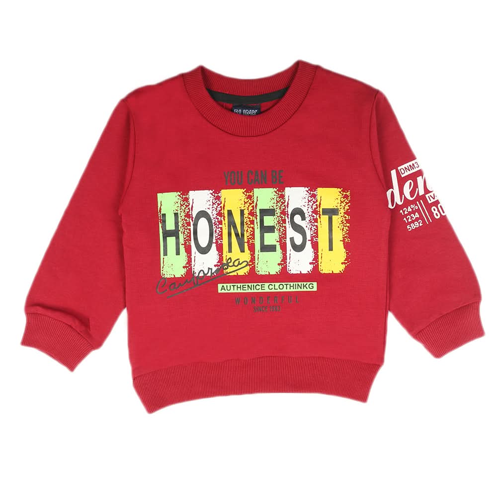 Boys Terry Sweat Shirt - Maroon, Boys Hoodies & Sweat Shirts, Chase Value, Chase Value