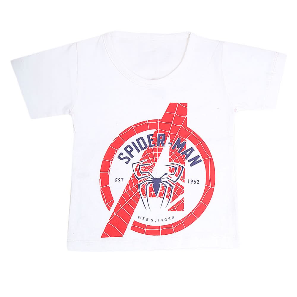 Boys Half Sleeves T-Shirt  - White, Kids, Boys T-Shirts, Chase Value, Chase Value