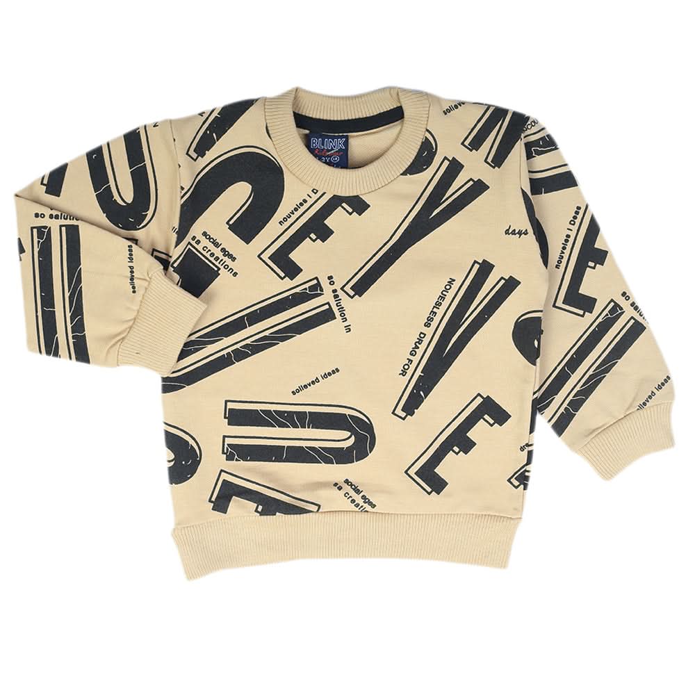 Boys Sweat Shirt - Light Brown, Boys Hoodies & Sweat Shirts, Chase Value, Chase Value