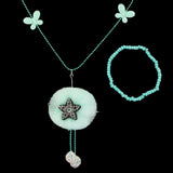 Girls Locket & Bracelet Set - Cyan, Kids, Jewellery Sets, Chase Value, Chase Value