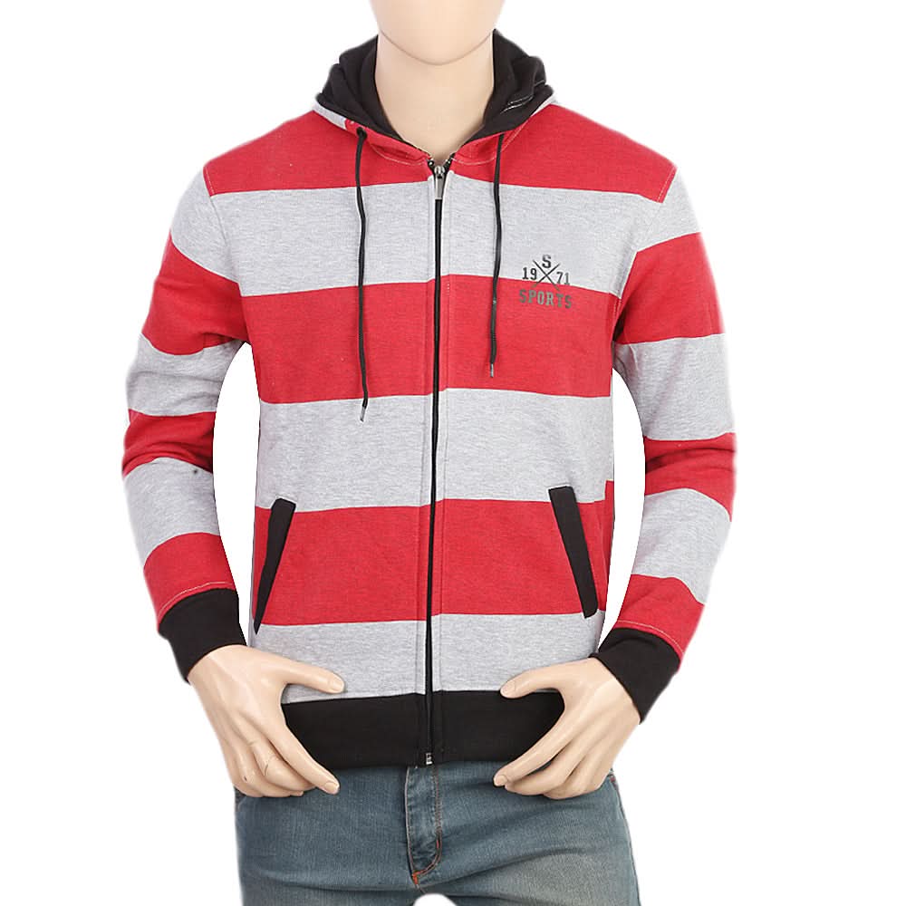 Men's Fleece Zip Jacket - Red, Men, Jackets and Hoodies, Chase Value, Chase Value