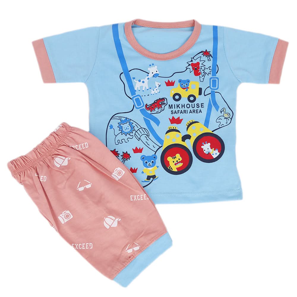 Boys Half Sleeves Short Suit - Blue, Kids, Boys Sets And Suits, Chase Value, Chase Value