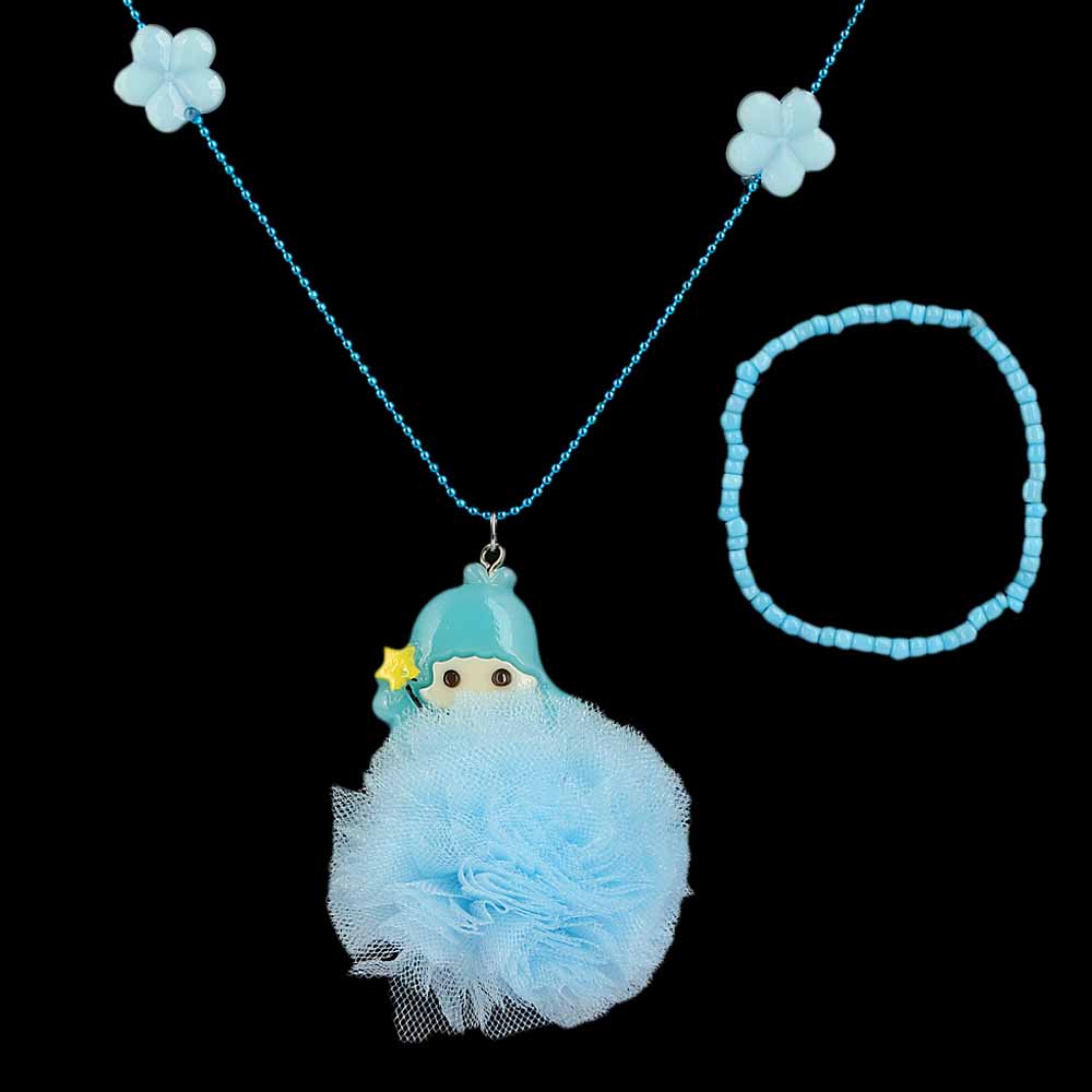 Girls Locket & Bracelet Set - Blue, Kids, Jewellery Sets, Chase Value, Chase Value