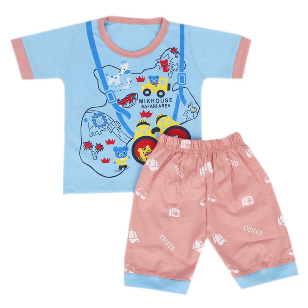 Boys Half Sleeves Short Suit - Blue, Kids, Boys Sets And Suits, Chase Value, Chase Value