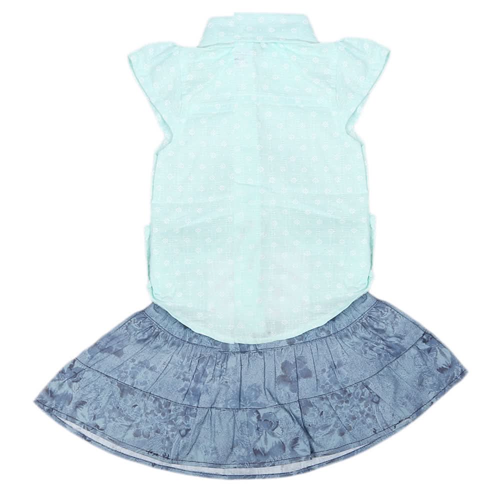 Newborn Girls 2pcs Suit - Cyan, Kids, NB Girls Sets And Suits, Chase Value, Chase Value