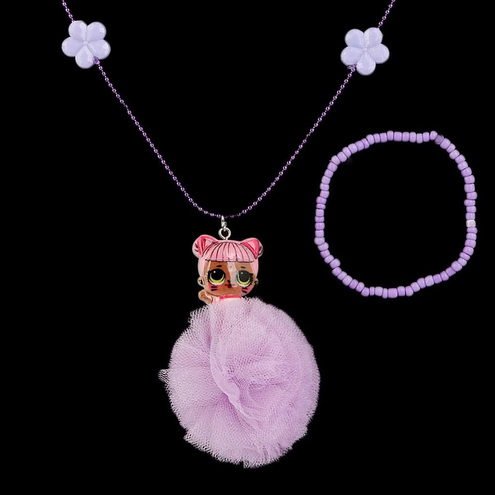 Girls Locket & Bracelet Set - Purple, Kids, Jewellery Sets, Chase Value, Chase Value
