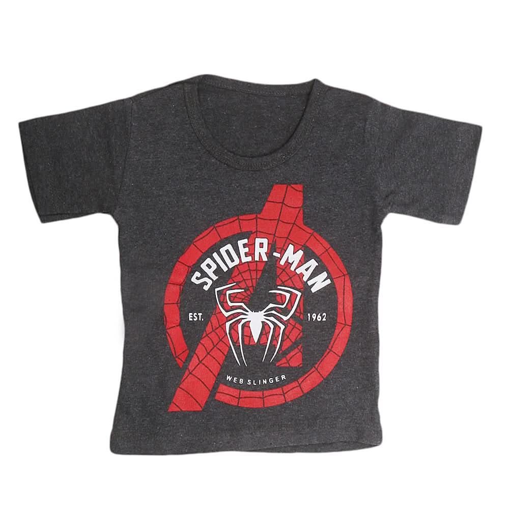 Boys Half Sleeves T-Shirt  - Dark Grey, Kids, Boys T-Shirts, Chase Value, Chase Value