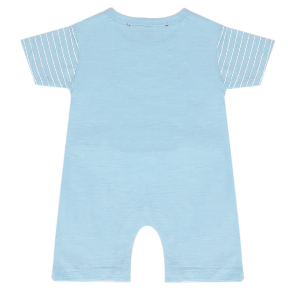 Newborn Boys Half Sleeves Romper - Light Blue, Kids, NB Boys Rompers, Chase Value, Chase Value