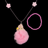 Girls Locket & Bracelet Set - Pink, Kids, Jewellery Sets, Chase Value, Chase Value