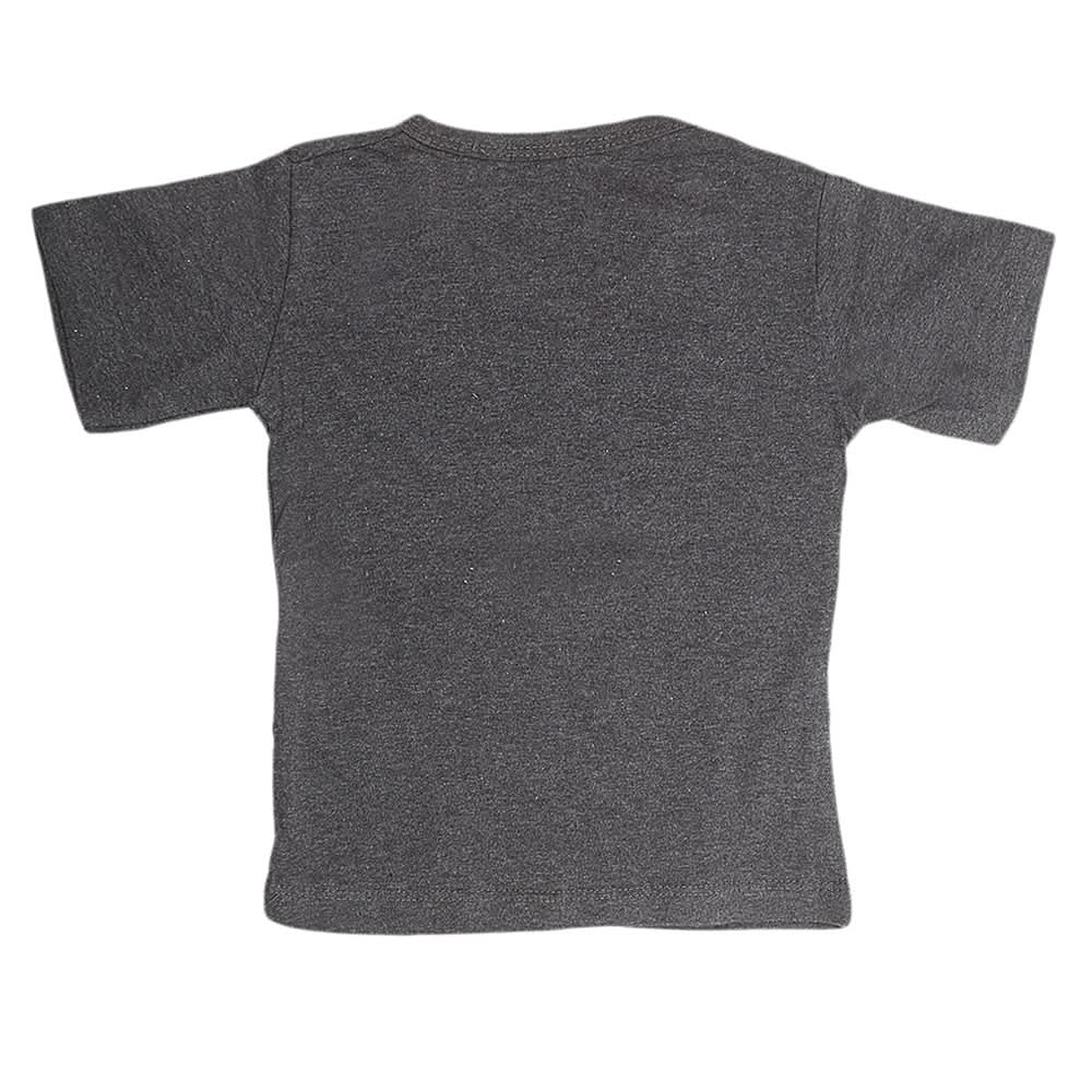 Boys Half Sleeves T-Shirt  - Dark Grey, Kids, Boys T-Shirts, Chase Value, Chase Value