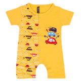 Newborn Boys Half Sleeves Romper - Yellow, Kids, Newborn Boys Rompers, Chase Value, Chase Value