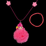 Girls Locket & Bracelet Set - Dark Pink, Kids, Jewellery Sets, Chase Value, Chase Value