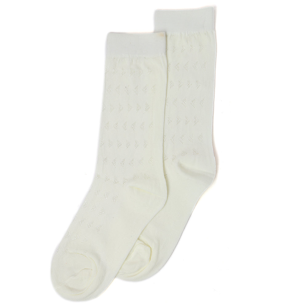 Women's Socks - Off White, Women, Socks Stocking And Gloves, Chase Value, Chase Value