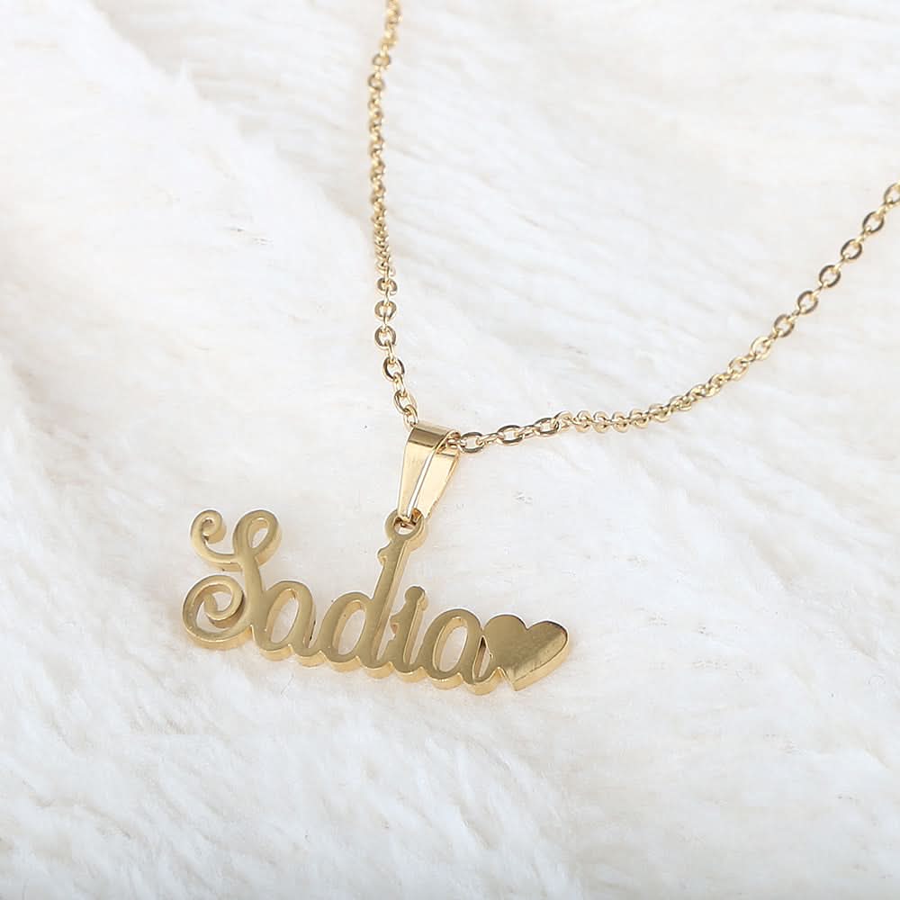 Name Locket Chain - Golden - (Sadia), Women, Chains & Lockets, Chase Value, Chase Value