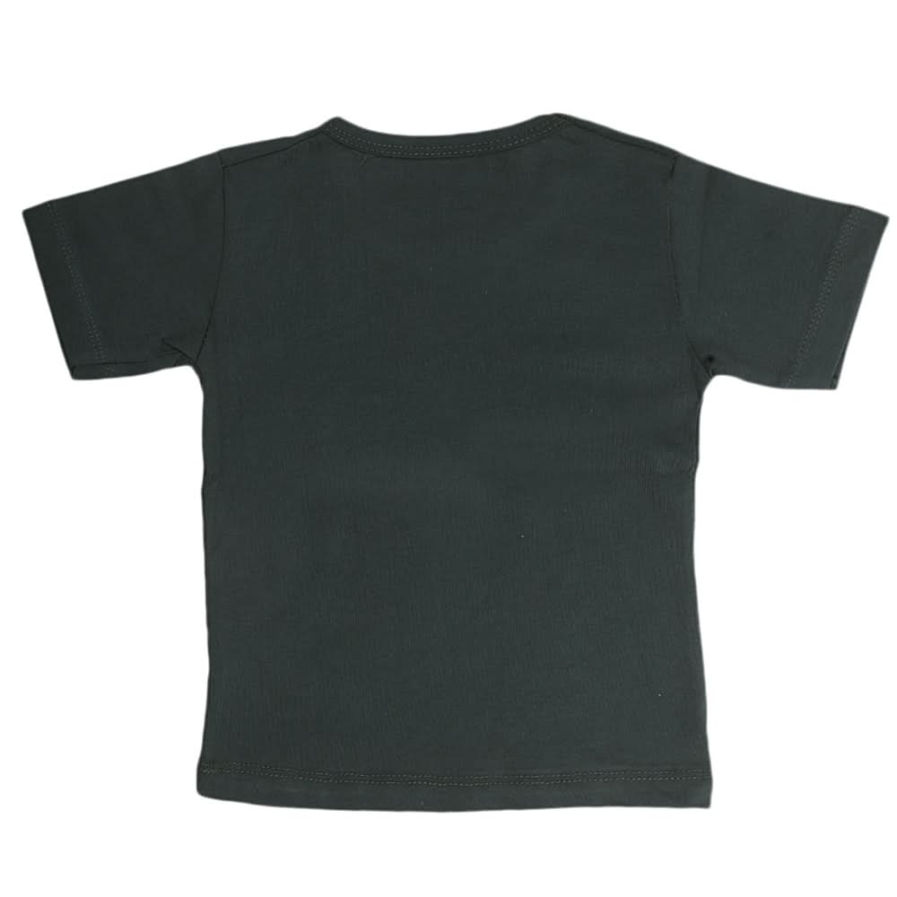 Boys Half Sleeves T-Shirt  - Dark Green, Kids, Boys T-Shirts, Chase Value, Chase Value