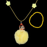 Girls Locket & Bracelet Set - Yellow, Kids, Jewellery Sets, Chase Value, Chase Value