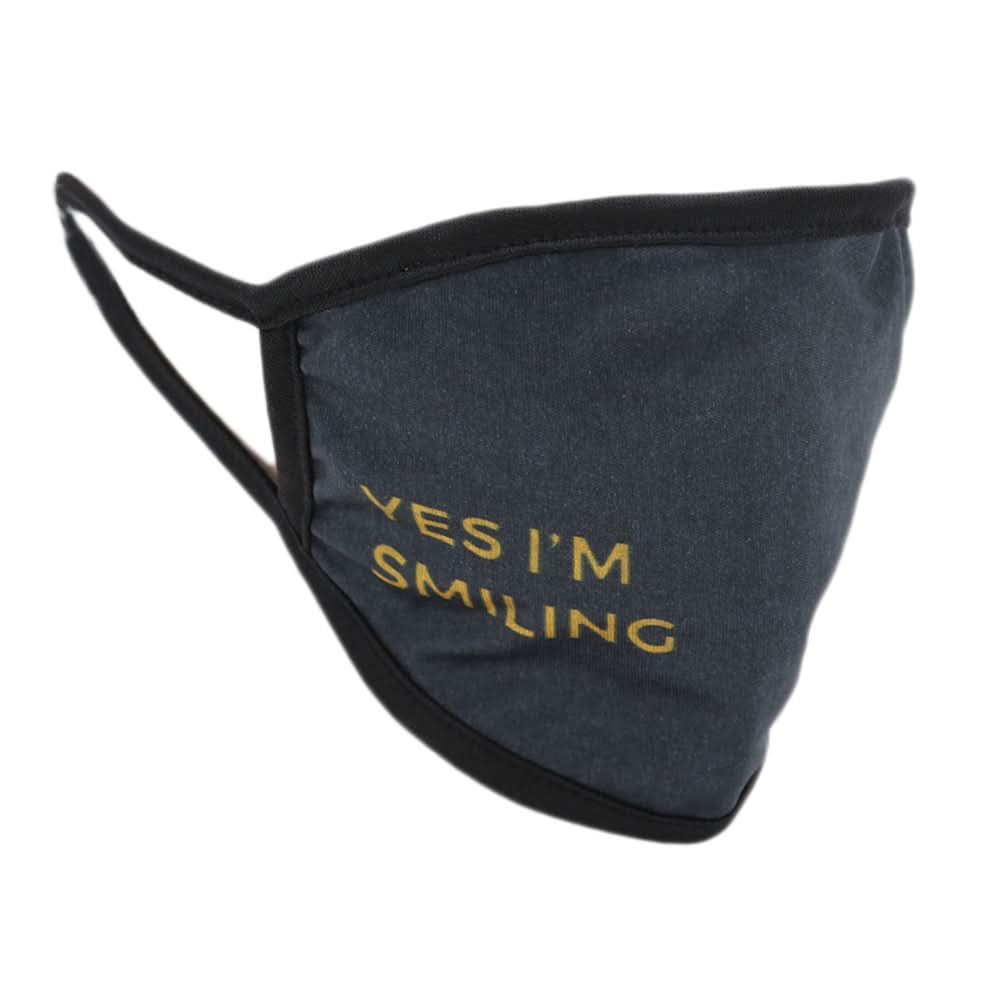 Sublimation Face Mask Yes I'm Smiling - Black, Kids, Girls Face Mask, Beauty & Personal Care, Health & Hygiene, Chase Value, Chase Value