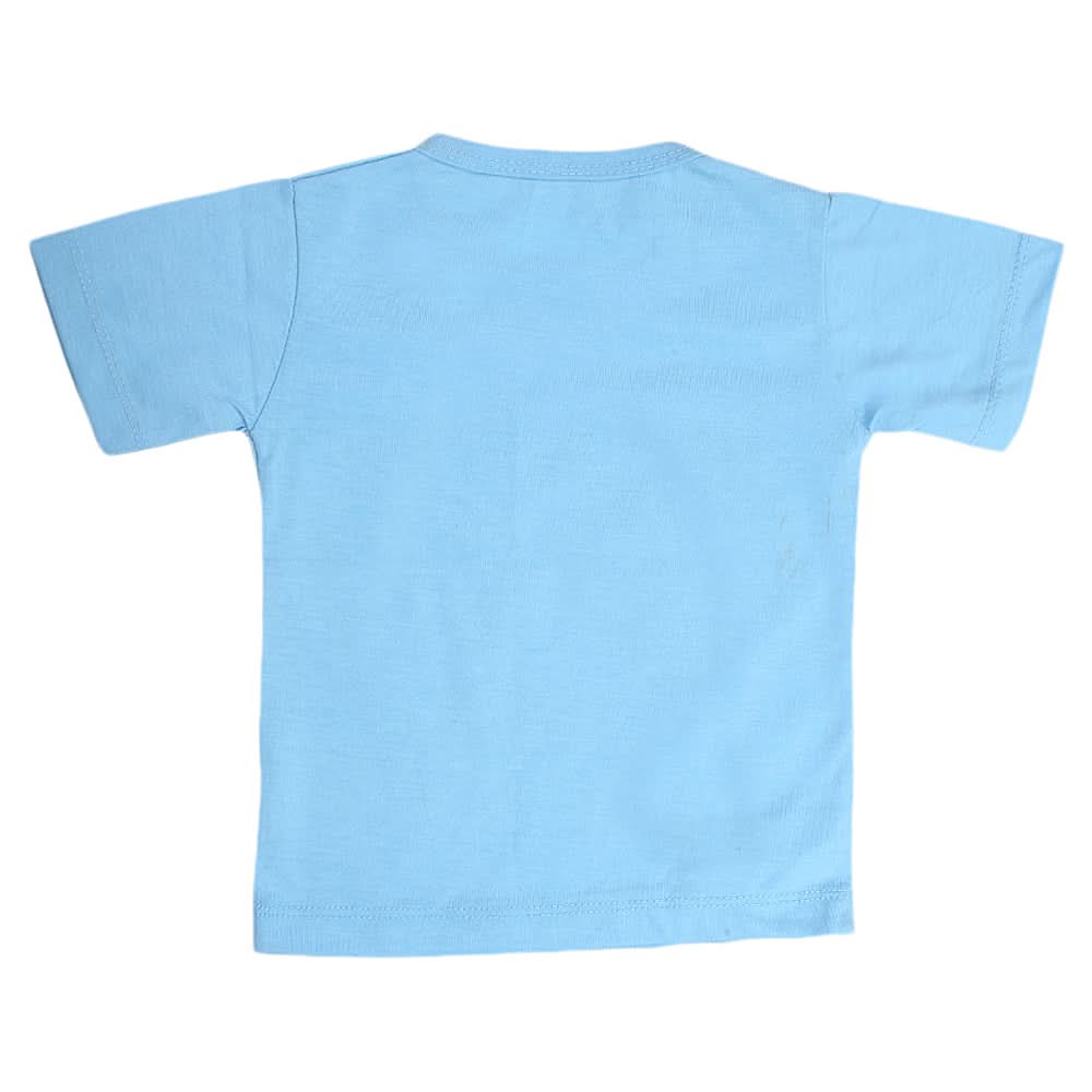 Boys Half Sleeves T-Shirt  - Light Blue, Kids, Boys T-Shirts, Chase Value, Chase Value