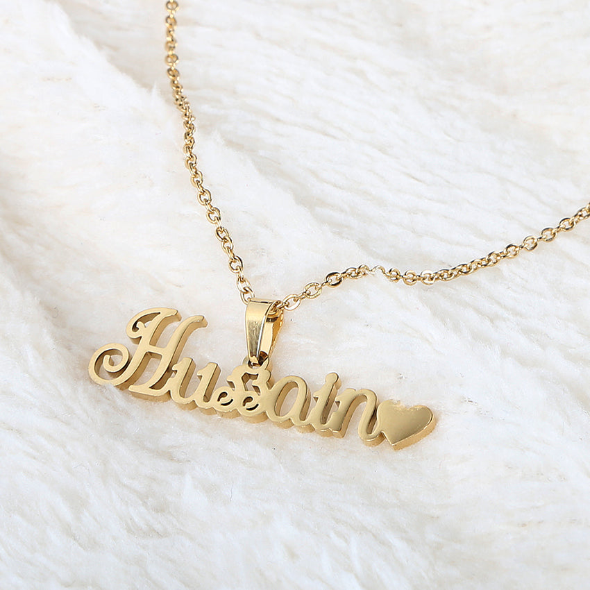 Name Locket Chain - Golden - (Hussain), Men, Jewellery, Chase Value, Chase Value