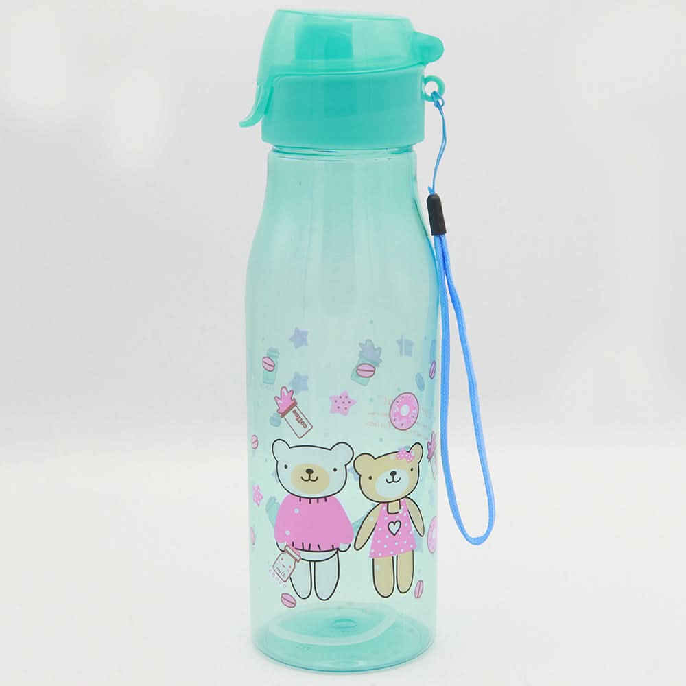 Cartoon Water Bottle - Cyan, Kids, Tiffin Boxes And Bottles, Chase Value, Chase Value