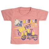 Boys Half Sleeves T-Shirt  - Light Pink, Kids, Boys T-Shirts, Chase Value, Chase Value