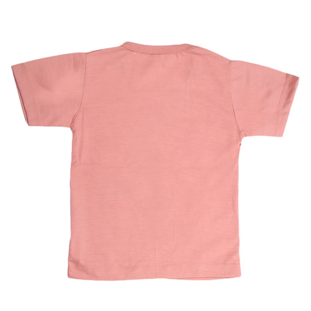 Boys Half Sleeves T-Shirt  - Light Pink, Kids, Boys T-Shirts, Chase Value, Chase Value