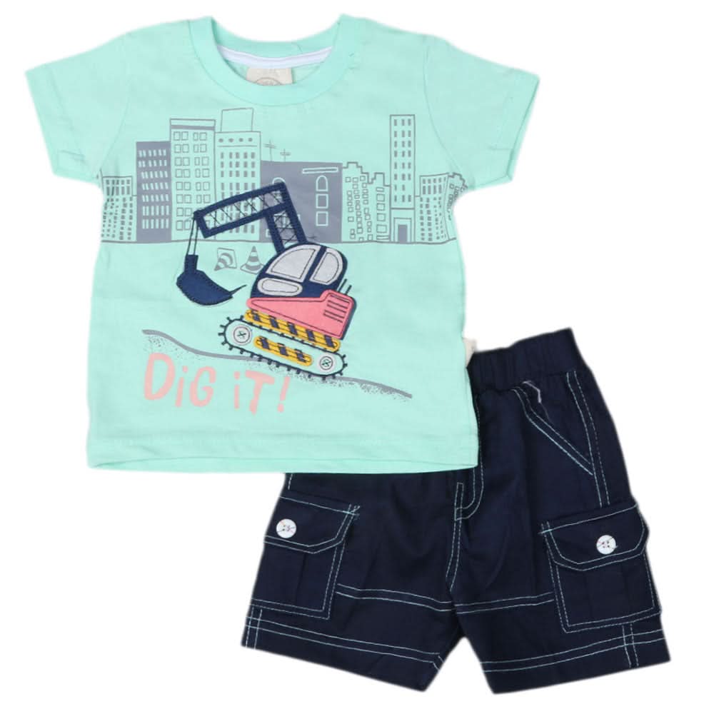 Newborn boys 2pcs Suit - Green, Kids, NB Boys Sets And Suits, Chase Value, Chase Value