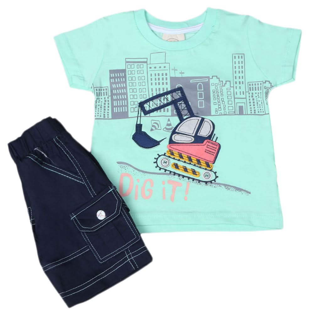Newborn boys 2pcs Suit - Green, Kids, NB Boys Sets And Suits, Chase Value, Chase Value