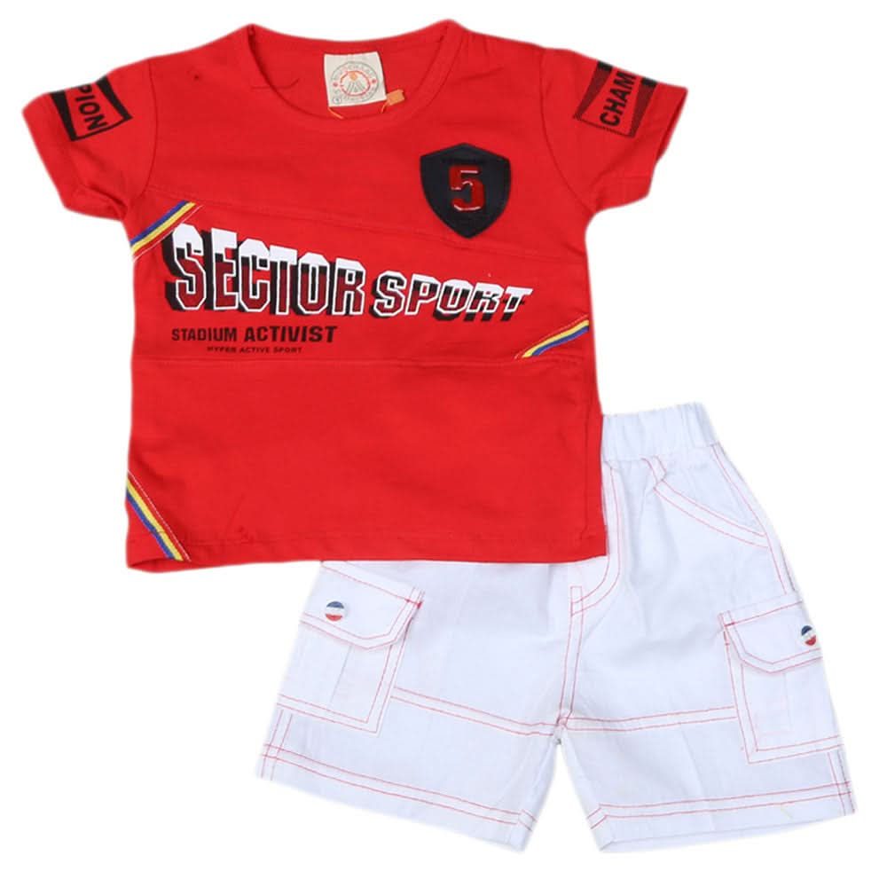 Newborn boys 2pcs Suit - Red, Kids, NB Boys Sets And Suits, Chase Value, Chase Value