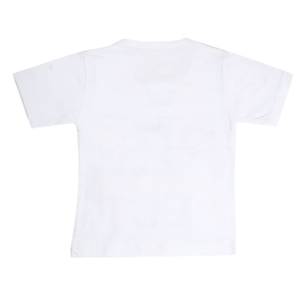 Boys Half Sleeves T-Shirt  - White, Kids, Boys T-Shirts, Chase Value, Chase Value