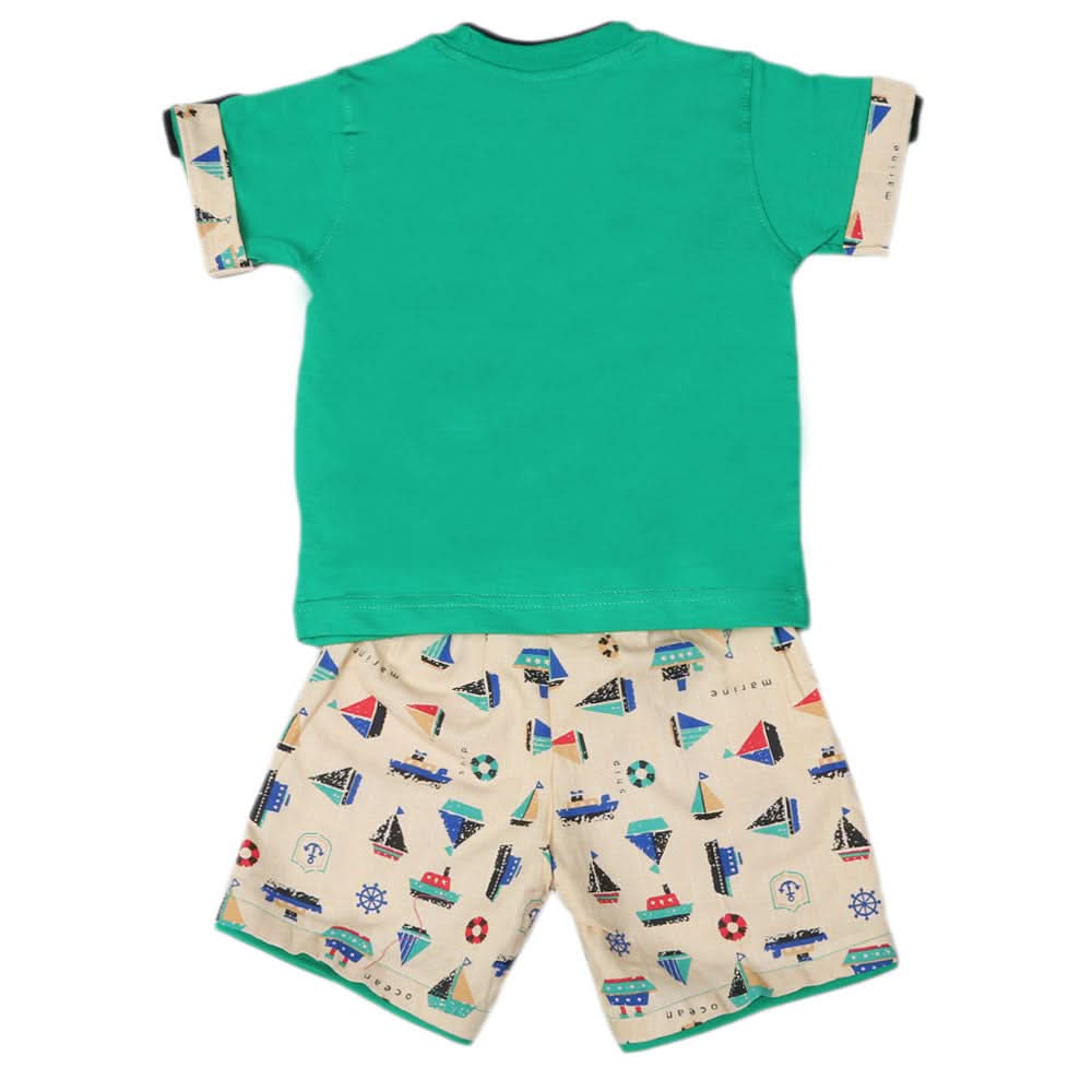 Boys Half Sleeves Suit 6B - 41 - Green, Kids, Boys Sets And Suits, Chase Value, Chase Value